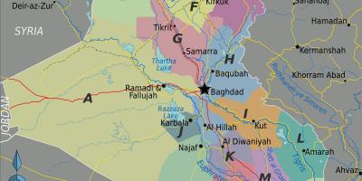 Mapa do Iraque regiões