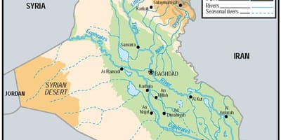 Mapa do Iraque elevação
