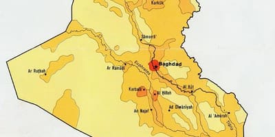 Mapa de população do Iraque